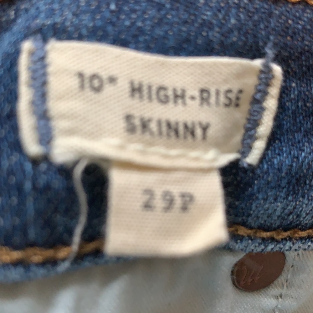 Madewell 10” High-Rise Skinny Jeans - 29P - Picture 5 of 7